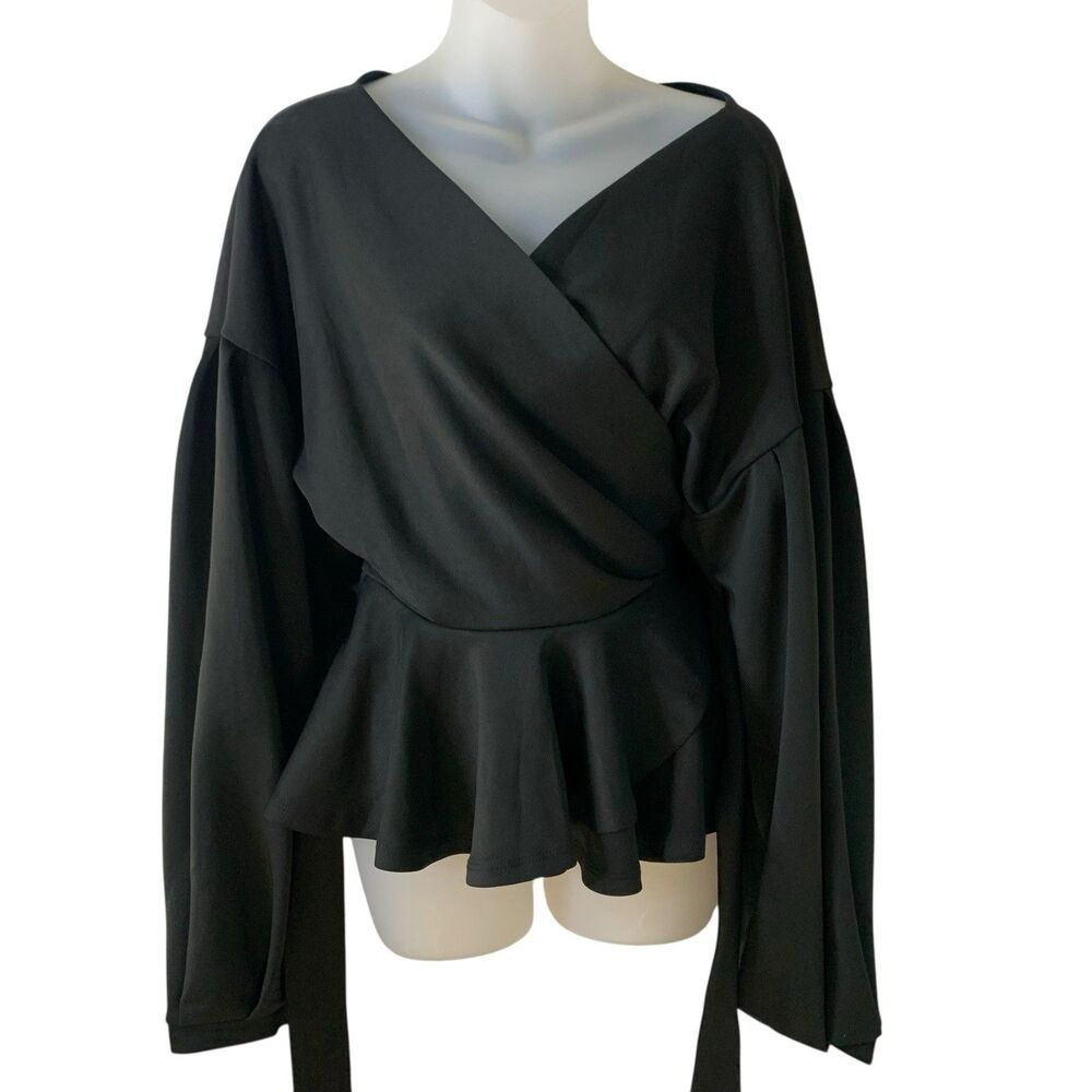 Elegant Black Off-Shoulder Blouse